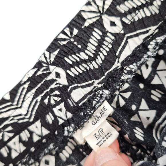 Garage Womens Tie Waist Aztec Short, Black, White, Lightweight, Size XS - Picture 5 of 5
